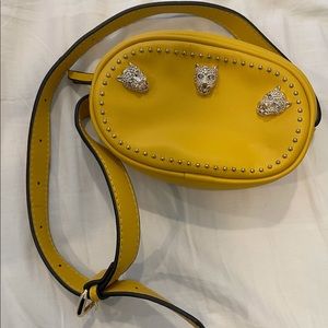 Topshop Yellow Adjustable Belt-Loop Fannypack